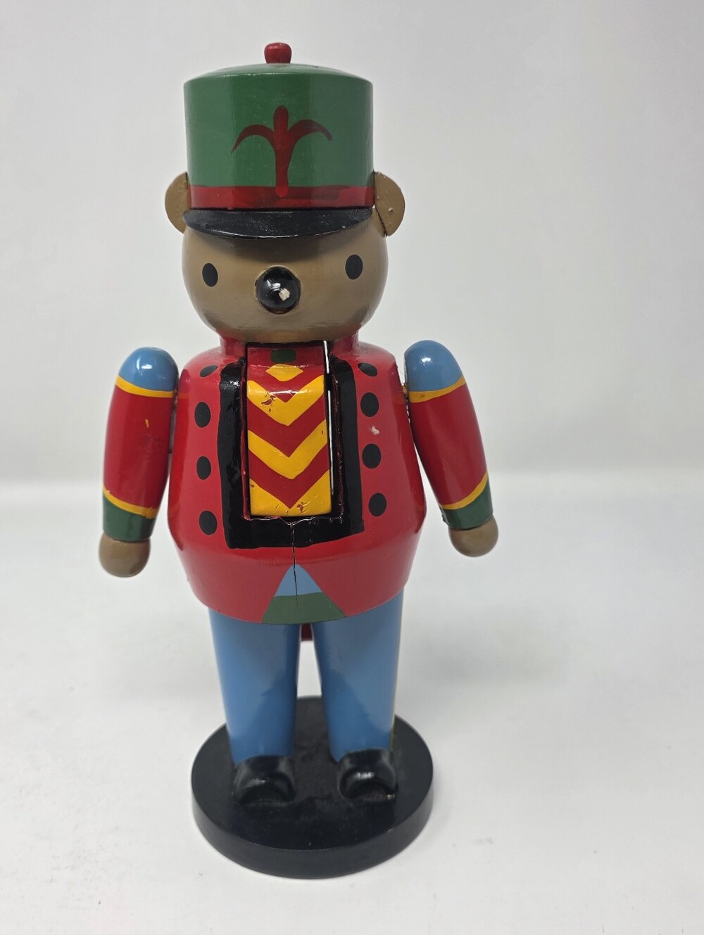 Vintage Kurt Adler GEAR GEAR Wooden Soldier Nutcracker 10" Christmas Decor